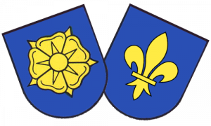 Wappen Dertingen Rose und Lilie